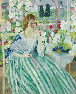 Karl Albert Buehr - Young Woman On A Porch