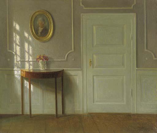 Karl Alfred Broge - An Interior with a White Door