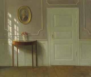 Karl Alfred Broge - An Interior with a White Door