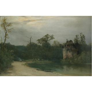 Karl Blechen - German Waldlandschaft Mit Schloss Am Wasser (Castle In A Wooded Landscape)