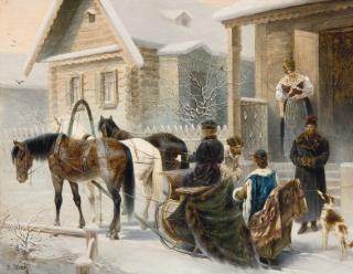 Karl Bogdanovich Wenig - The Troika Arrives