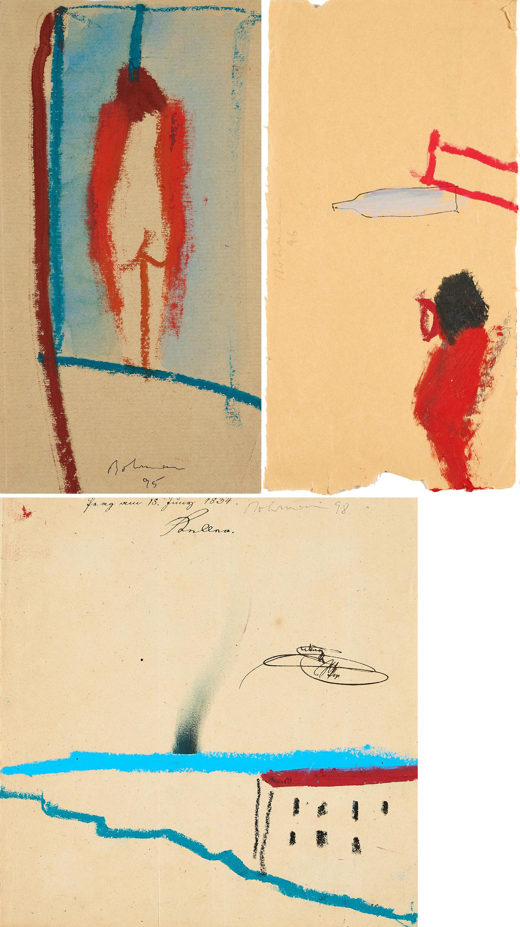 Karl Bohrmann - Konvolut von 3 Papierarbeiten.