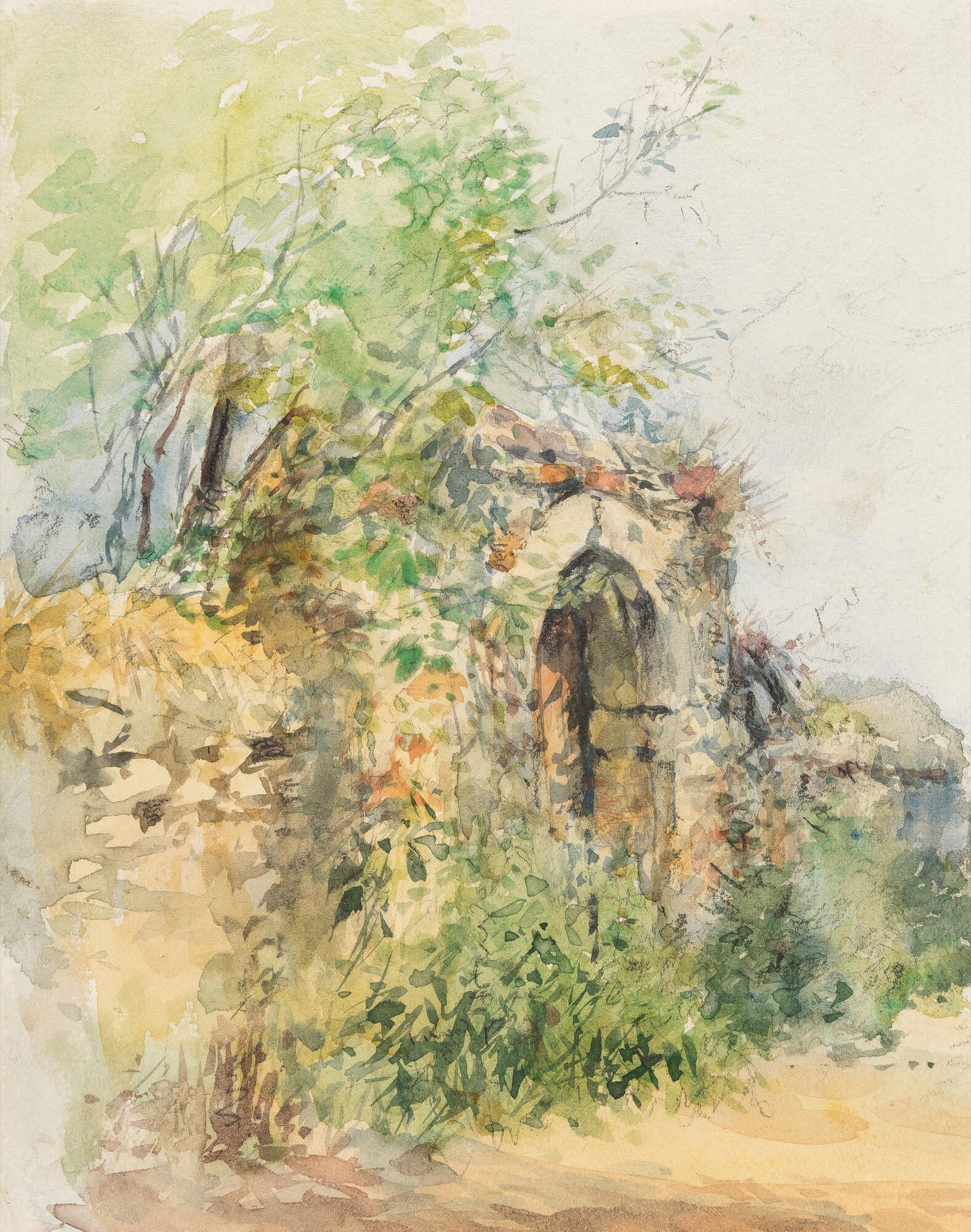 Karl Buchholz - 2 Bll.: Altes Gartentor – Bewölkte Landschaft