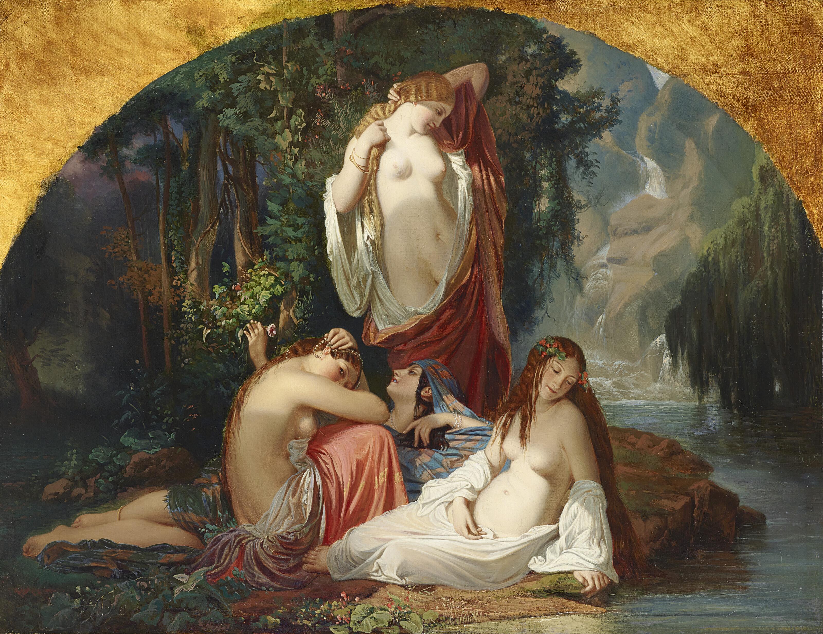Karl-Ernest-Rodolphe-Heinrich-Salem Lehmann - Les baigneuses - Les filles de la source
