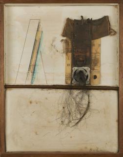 Karl Fred Dahmen - Objektkasten mit Pferdehaar / R III/172.