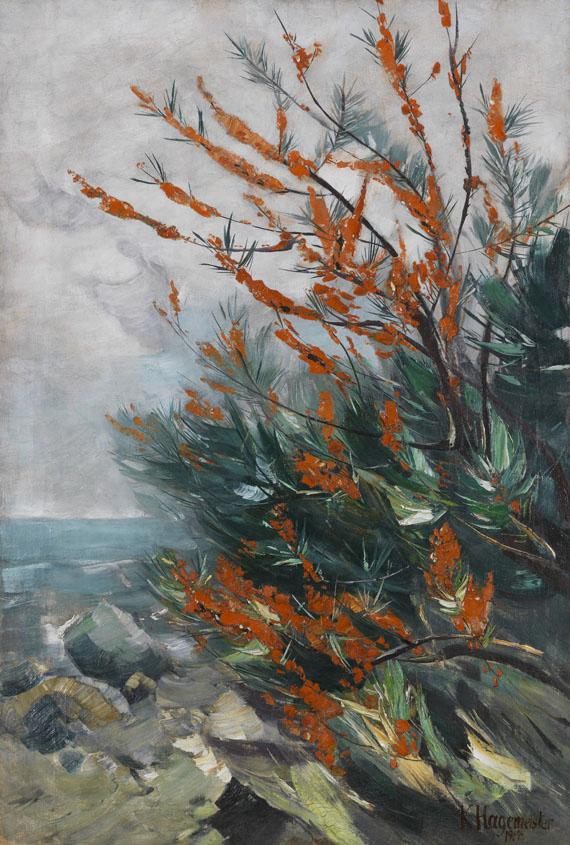 Karl Hagemeister - Sanddornstrauch an der Meeresküste