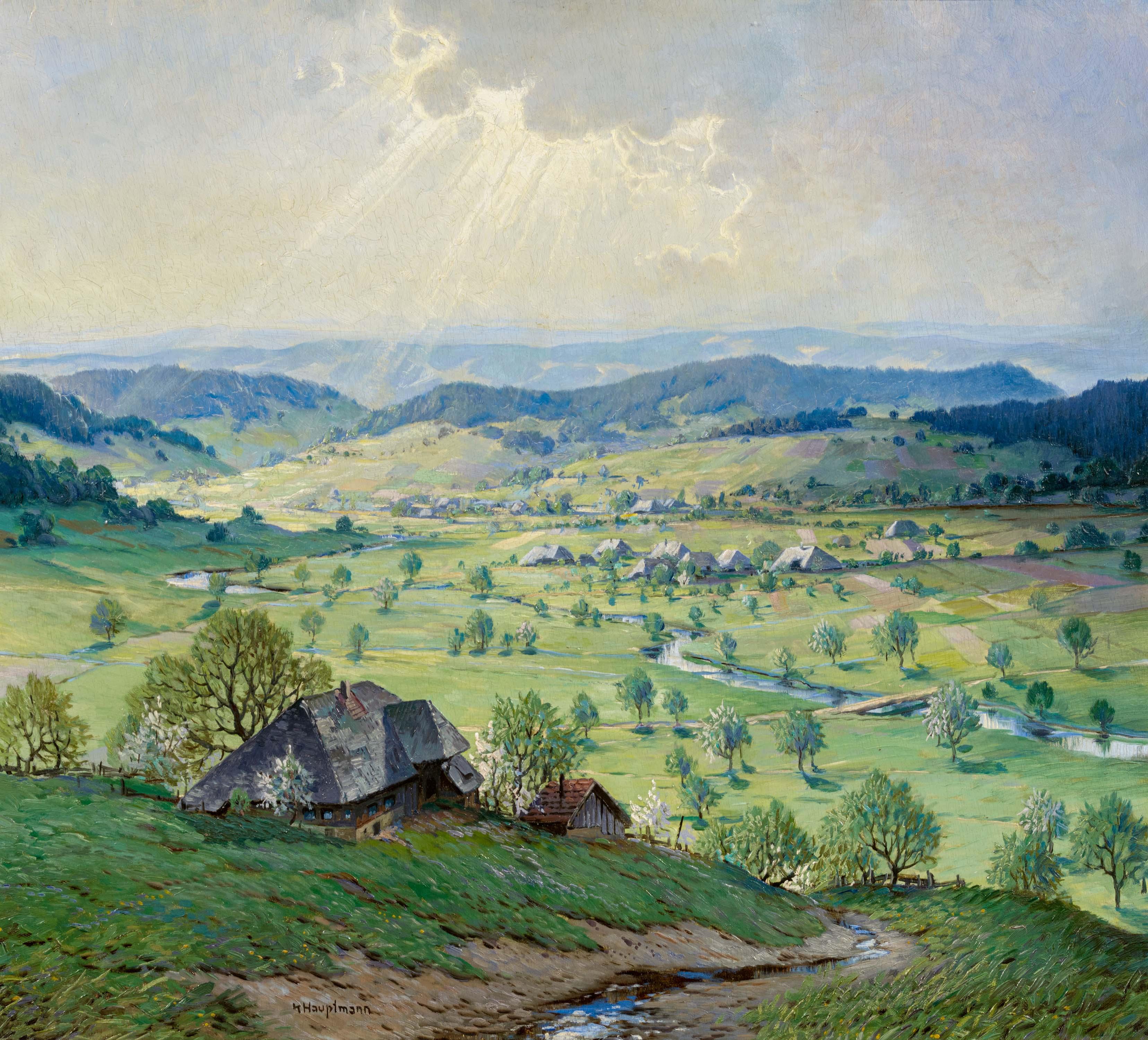 Karl Hauptmann - Frühlingstag im Schwarzwald.