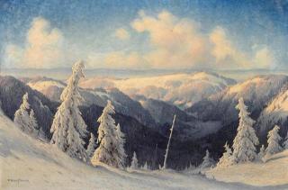Karl Hauptmann - Sonniger Wintertag im Schwarzwald