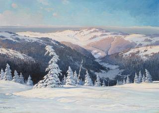 Karl Hauptmann - Verscheite Schwarzwaldhöhen im Sonnenlicht