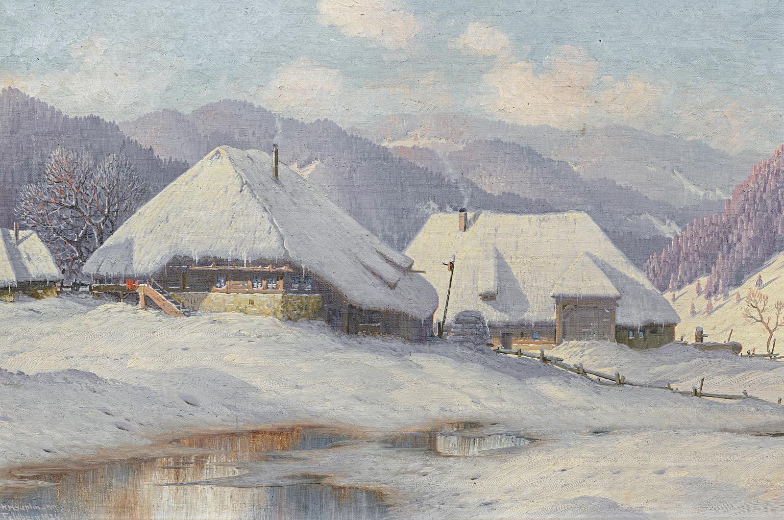 Karl Hauptmann - Winter im Schwarzwald.