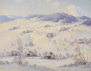 Karl Hauptmann - Wintertag im Schwarzwald.