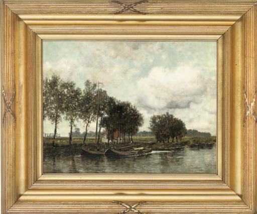 Karl Heffner - Boats On The Canal, Muiden