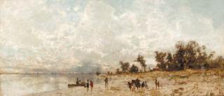 Karl Heffner - Figures on the shore