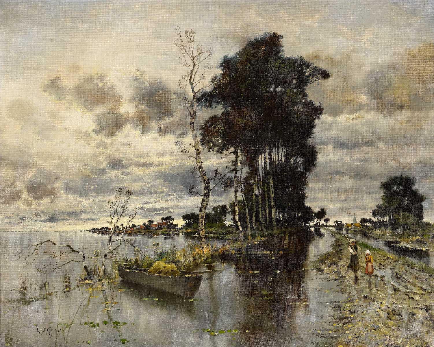 Karl Heffner - Havellandschaft nach der Schneeschmelze