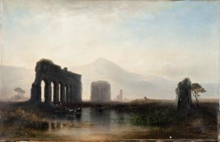 Karl Helimayer - Veduta con rovine