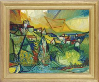 Karl Herman Baumann - Village scene