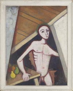 Karl Hofer - Akt mit Obststillleben
