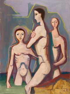 Karl Hofer - Badende Jünglinge.