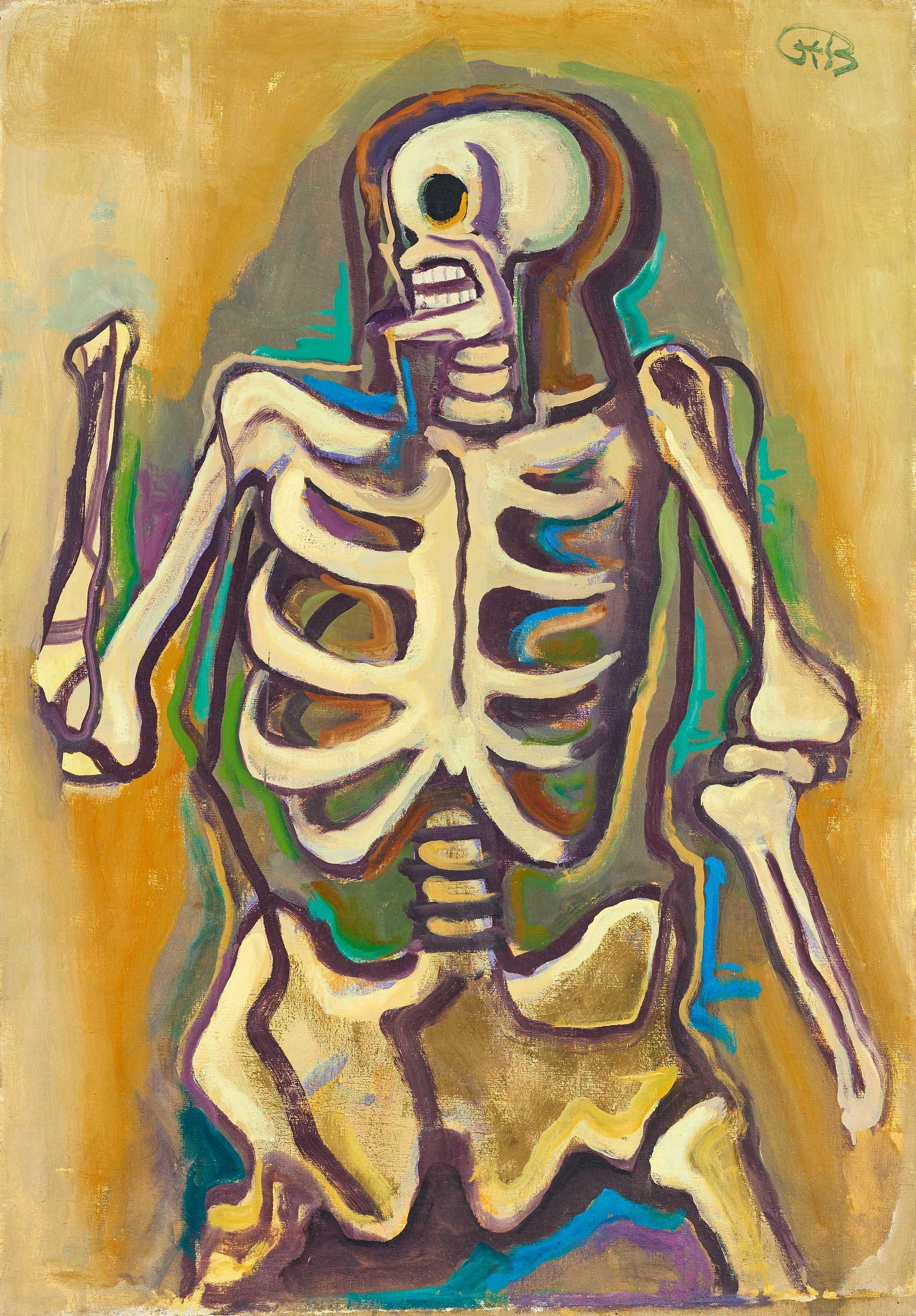 Karl Hofer - Das Skelett.