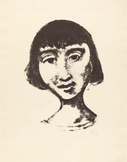 Karl Hofer - Mädchenkopf.