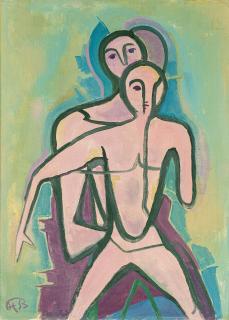 Karl Hofer - Paar, frontal.