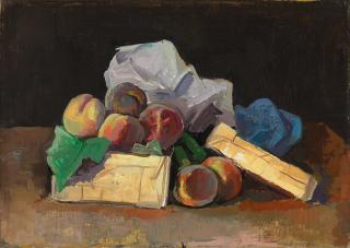 Karl Hofer - Sechs Pfirsiche mit einer Schachtel