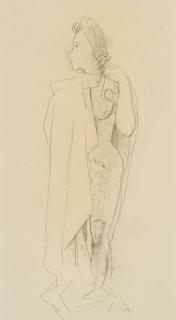 Karl Hofer - Stehende Frau (mit Umhang).