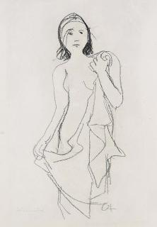 Karl Hofer - Stehende mit Tuch