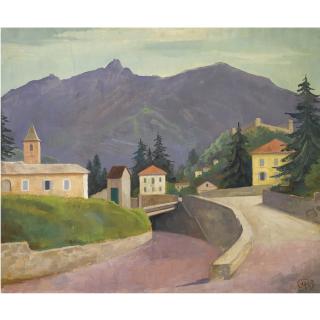 Karl Hofer - Tessiner Landschaft Vor Bellinzona (Landscape In Ticino Near Bellinzona)
