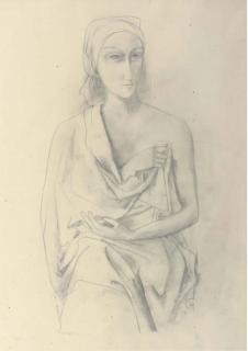 Karl Hofer - Woman In Drapery