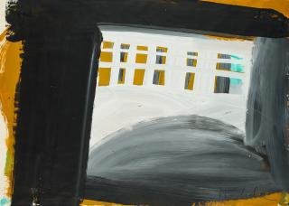 Karl Horst Hödicke - Fassade hinter Sandhaufen.