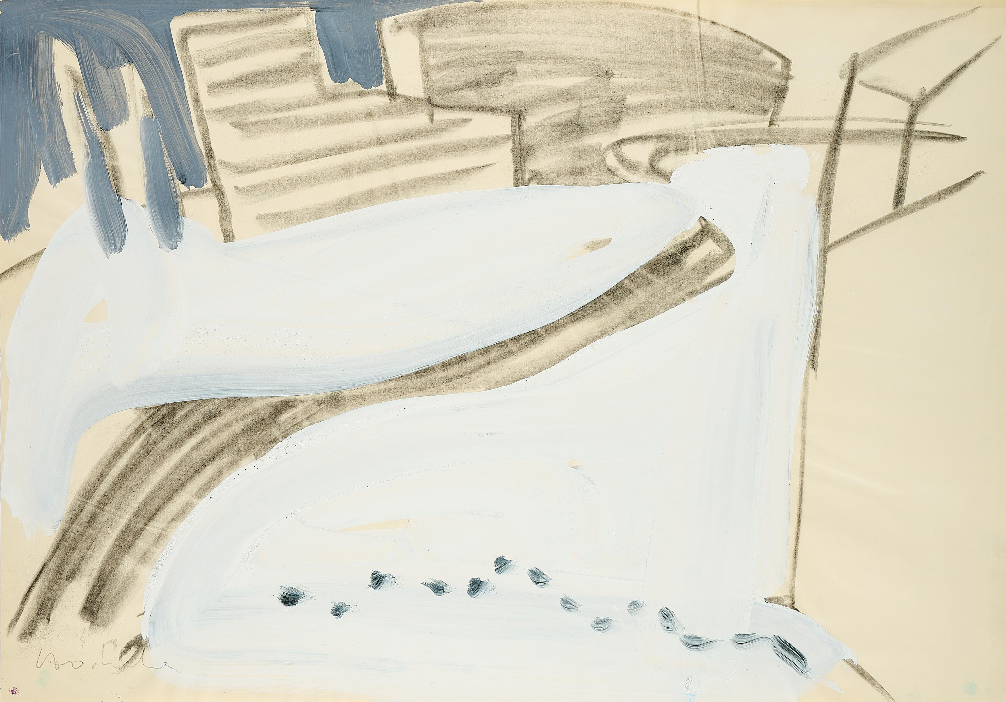 Karl Horst Hödicke - Gobi mit frischem Schnee.