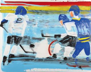 Karl Horst Hödicke - Ohne Titel (Eishockeyspieler).