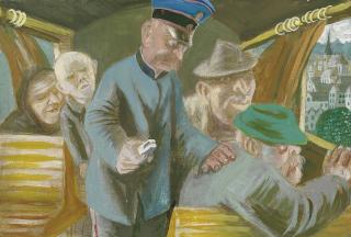 Karl Hubbuch - Der Strassenbahnschaffner