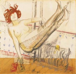 Karl Hubbuch - In der Hängematte