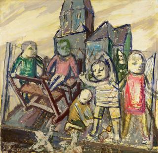 Karl Hubbuch - Kinderspielplatz.