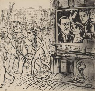 Karl Hubbuch - Nicht mal ne halbe Stunde hat man Zeit zum Fressen