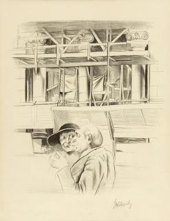 Karl Hubbuch - Recto: Der Bankier – Verso: Das Treffen.