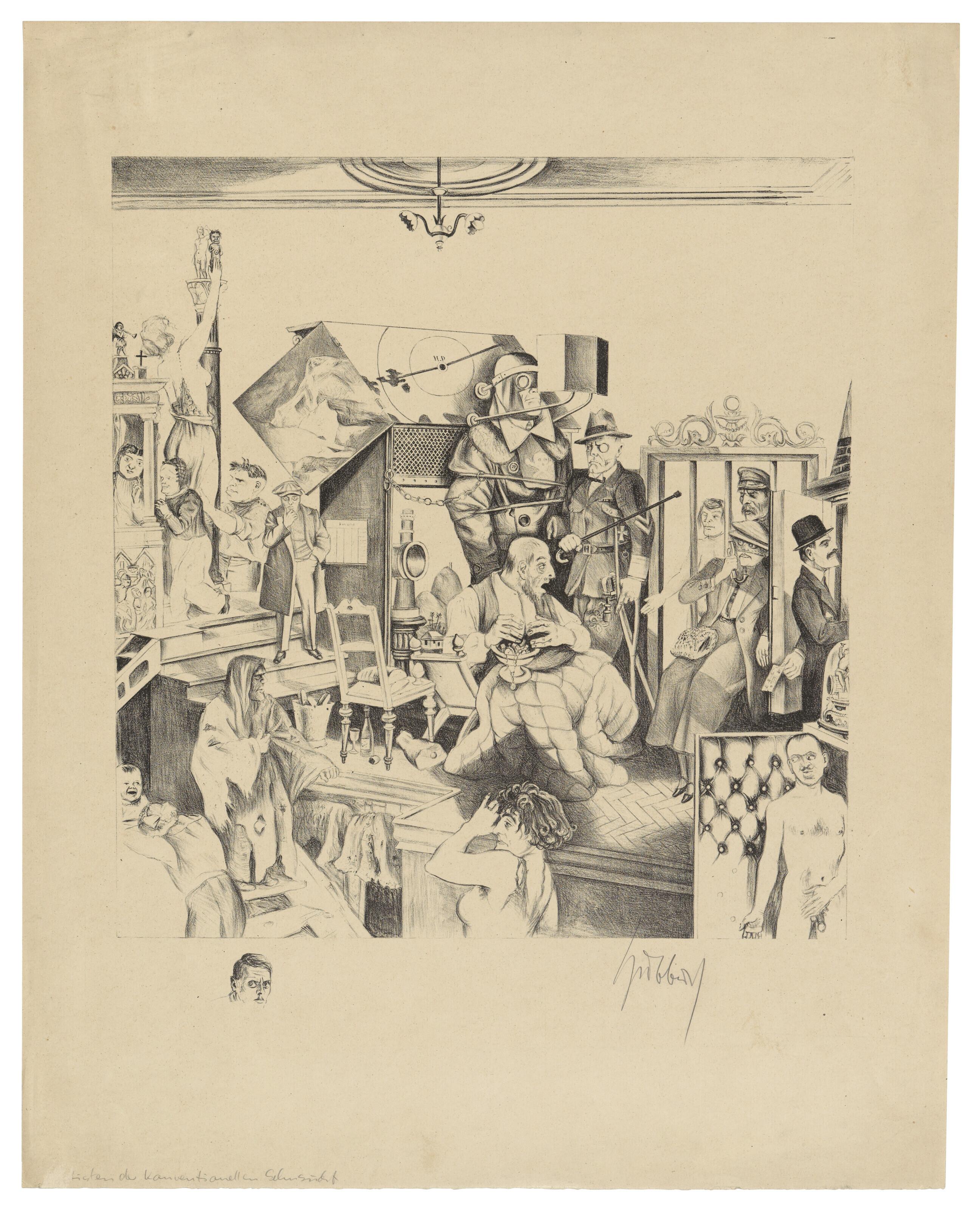 Karl Hubbuch - Statisten Der Konventionellen Sehnsucht