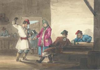 Karl Ivanovich Kollmann - At The Inn; And Hay Barge