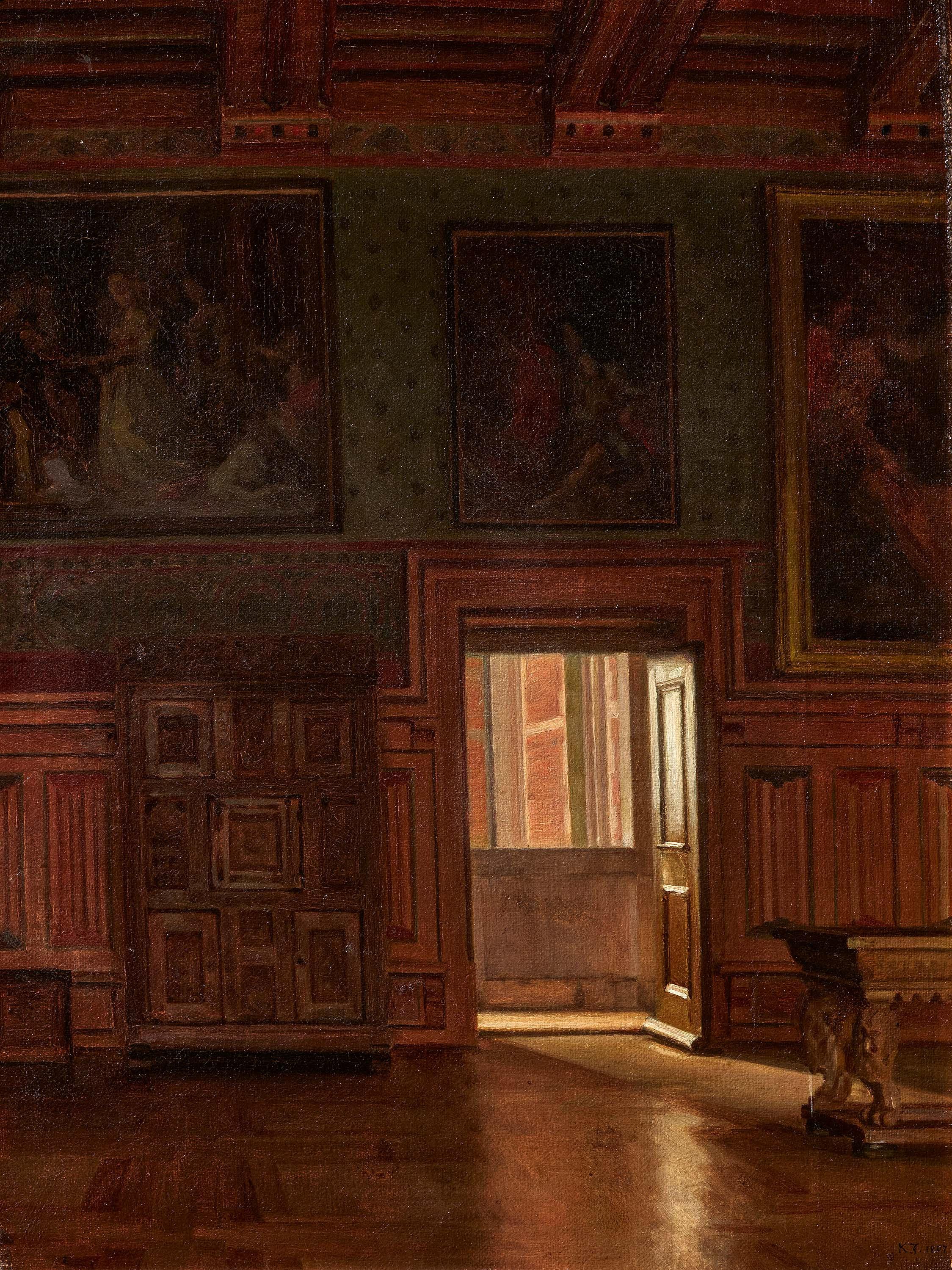 Karl Jensen - Interieur in Frederiksborg.