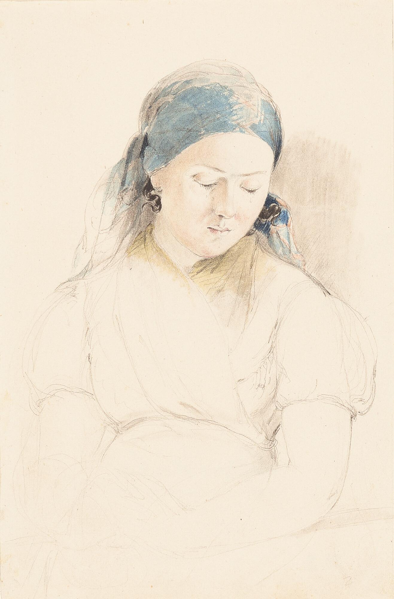 Karl Joseph Agricola - Studie eines jungen Mädchens