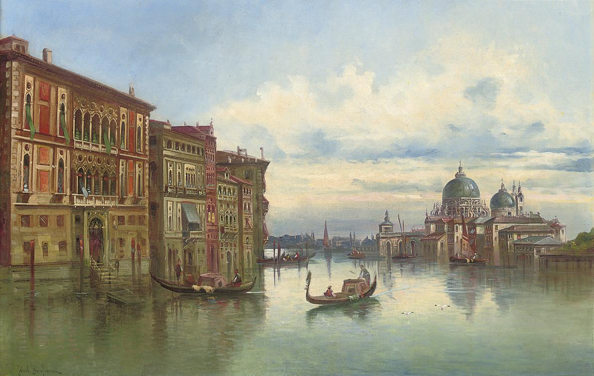 Karl Kaufmann - On the Grand Canal before Santa Maria della Salute, Venice