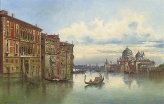 Karl Kaufmann - On the Grand Canal before Santa Maria della Salute, Venice