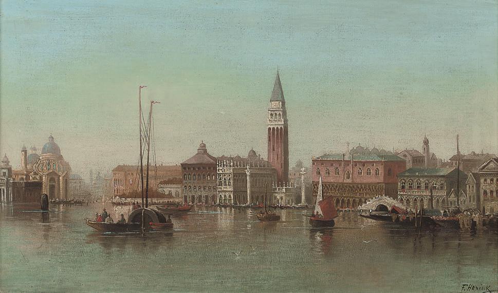 Karl Kaufmann - Vessels before the Molo, Venice