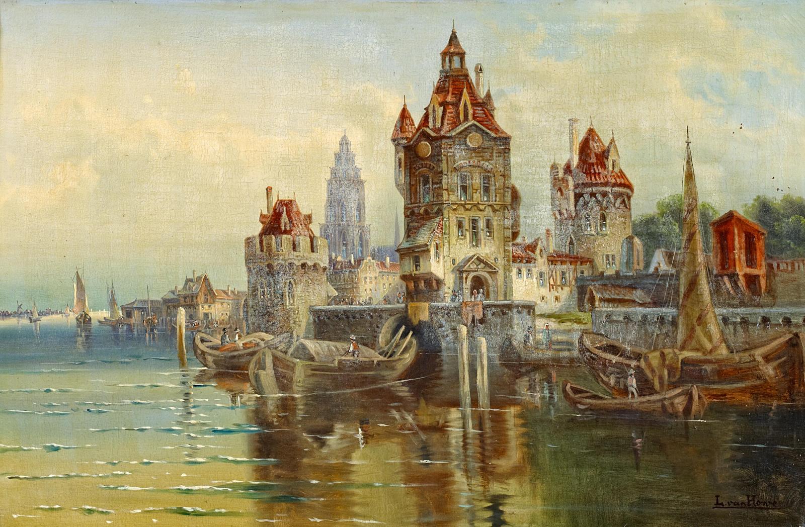 Karl Kaufmann - Vor einem mittelalterlichen Städtchen