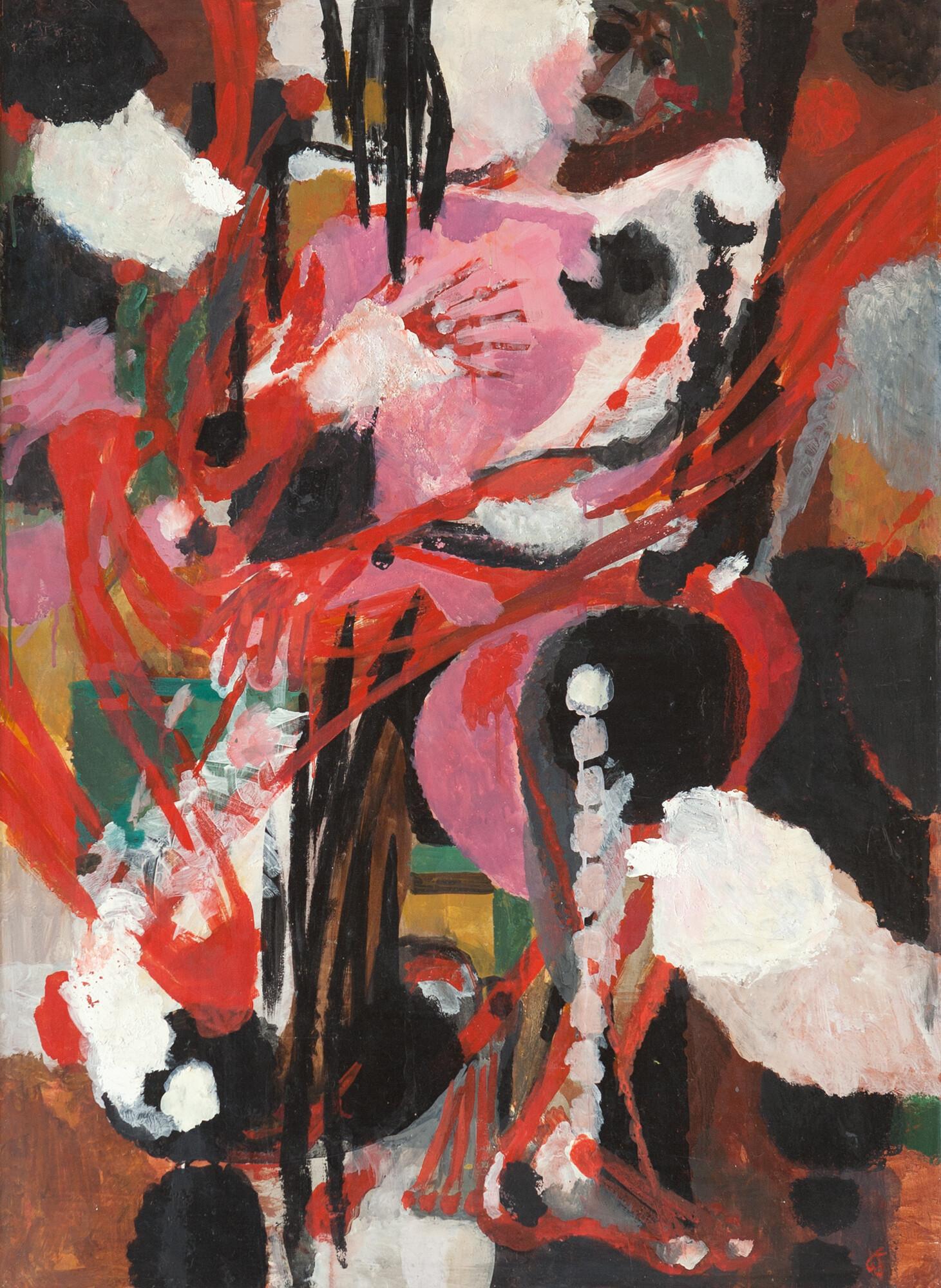 Karl Kluth - „Sitzender Akt (rosa)“.