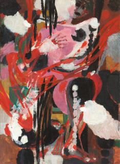 Karl Kluth - „Sitzender Akt (rosa)“.