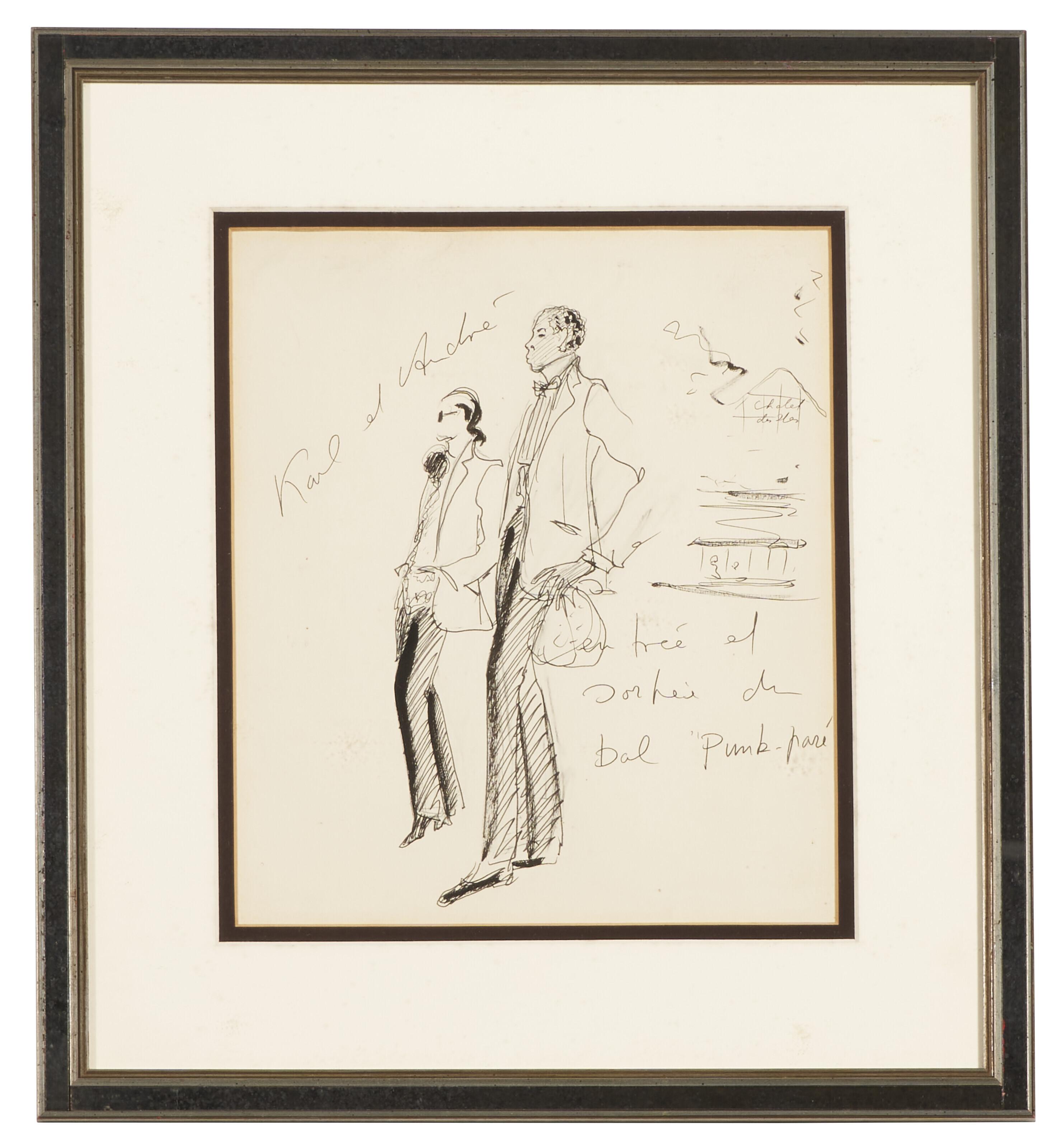Karl Lagerfeld - Sketch of Karl and André