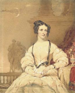 Karl Pavlovich Briullov - Portrait Of A Lady On A Veranda